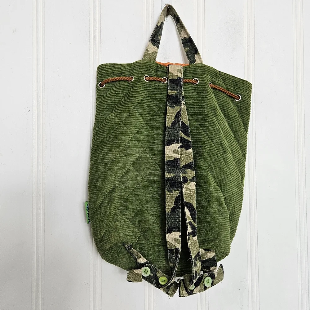 Stephen Joseph Backpack Kids Quilted Mixed Fabrics Zoo Safari Textured